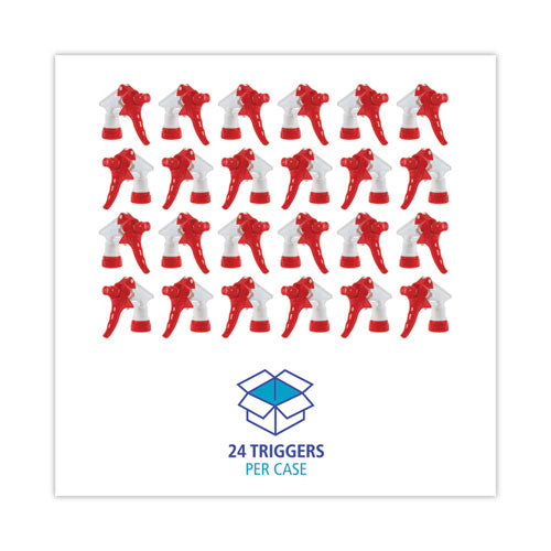 Image of Boardwalk® General Purpose Trigger Sprayer, 9.25" Tube, Fits 32 oz Bottles, Red/White, 24/Carton