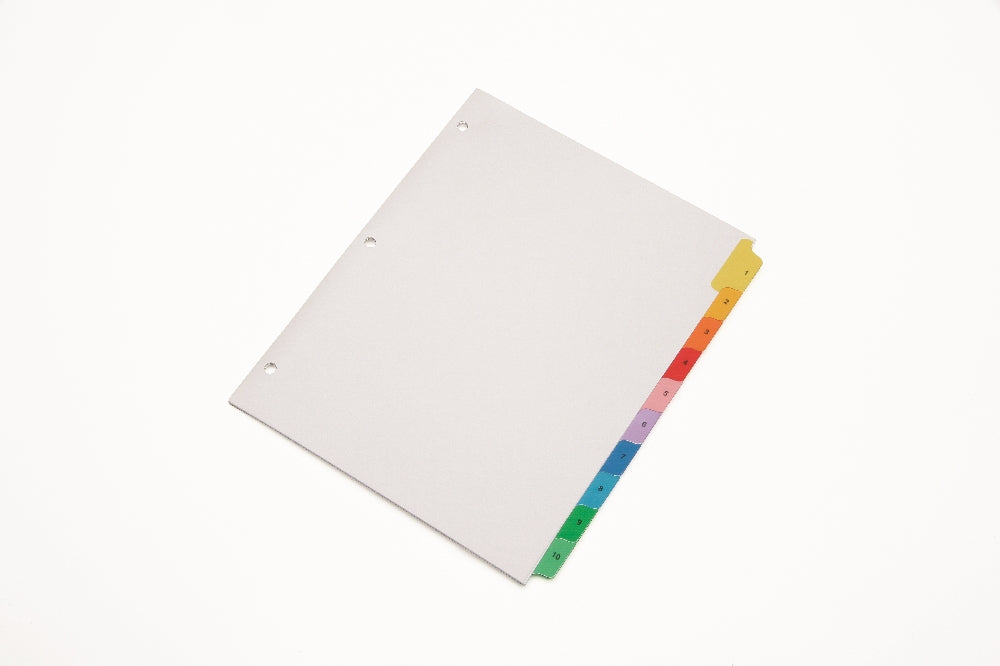 Image of Multiple Index Sheets Tabbed 1-10