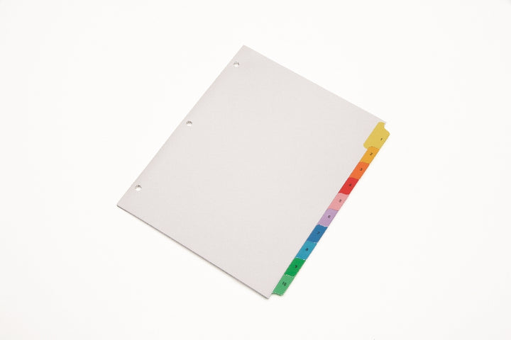 Image of Multiple Index Sheets Tabbed 1-10