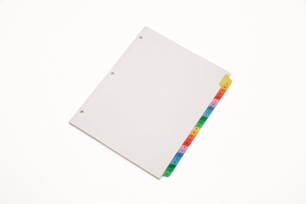 Image of Multiple Index Sheets Tabbed A- Z
