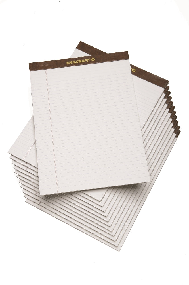 Image of Writing Paper Pad, Top Bound, Legal Rule, 50 Sheets, Letter 8-1/2" x 11-3/4", White