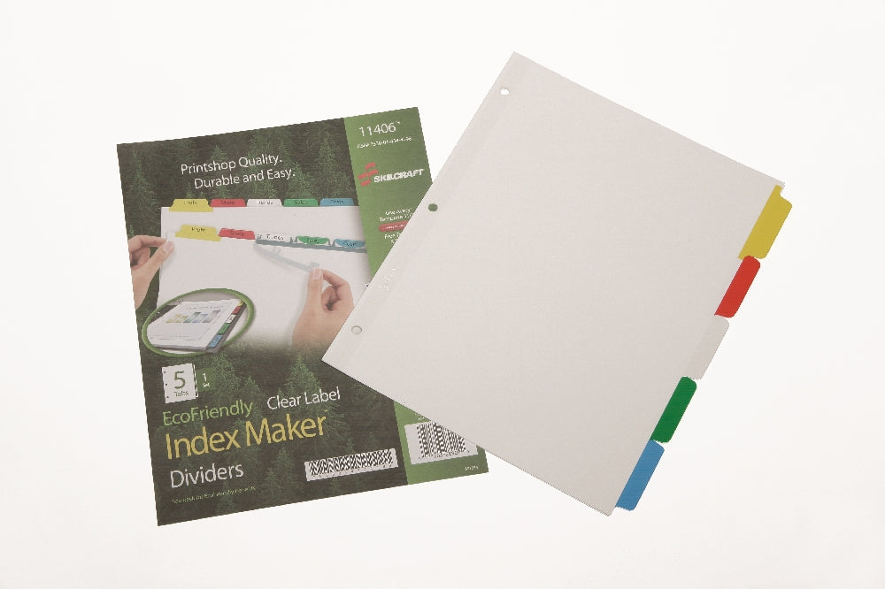 Image of Index Maker Dividers, 5 Tab, Multi-Color
