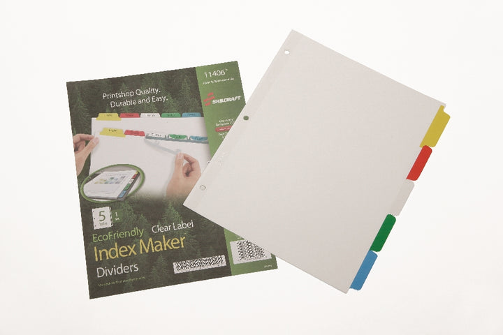 Image of Index Maker Dividers, 5 Tab, Multi-Color