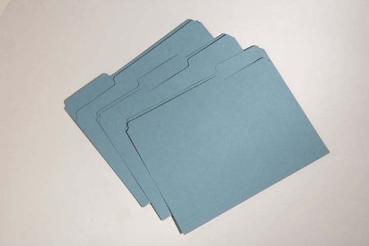Image of Recycled File Folders, Processed Chlorine Free, Blue