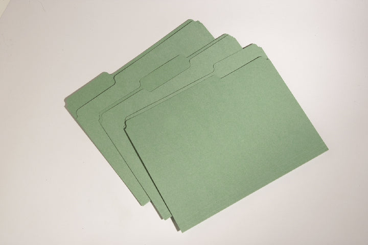 Image of Recycled File Folders, Processed Chlorine Free, Bright Green