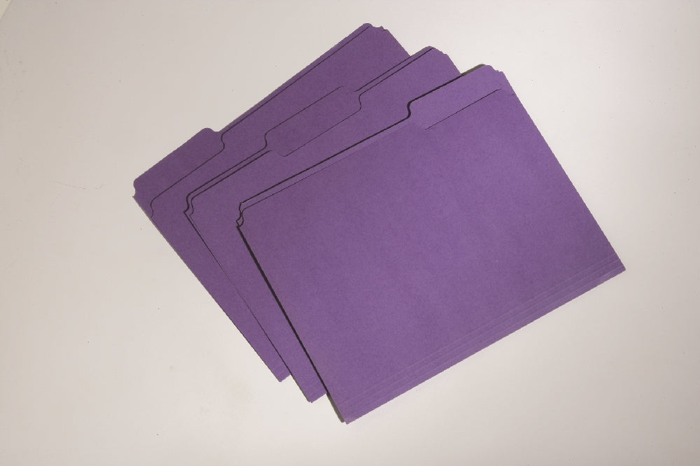 Image of Recycled File Folders, Processed Chlorine Free, Purple