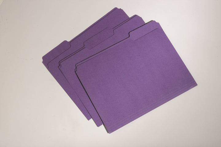 Image of Recycled File Folders, Processed Chlorine Free, Purple