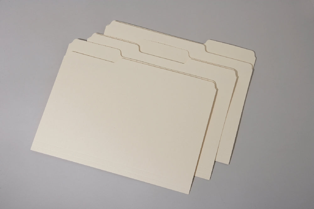 Image of Interior Height Manila File Folders, 1/3 Cut, Letter