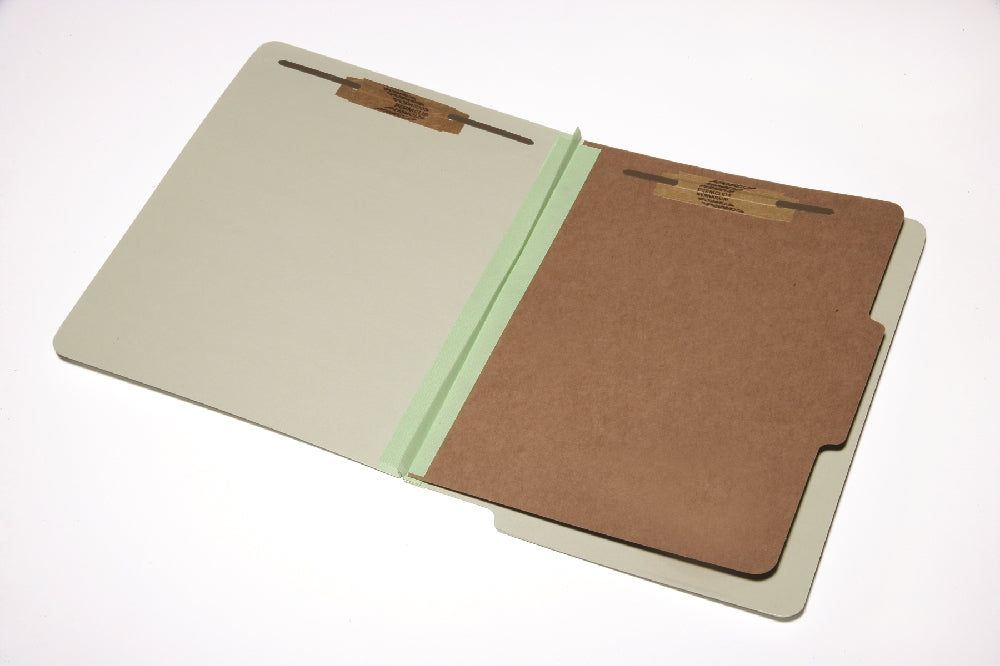 Image of End Tab Classification Folder, 4-Part, Light Green