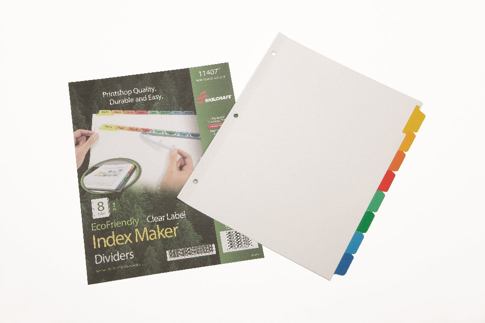 Image of Index Maker Dividers, 8 Tab, Multi-Color