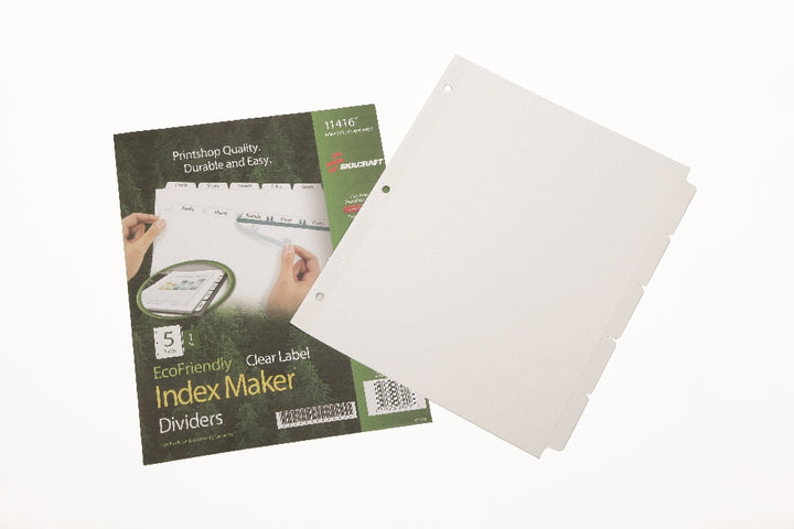Image of Index Maker Dividers, 5 Tab, White