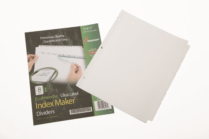 Image of Index Maker Dividers, 8 Tab, White