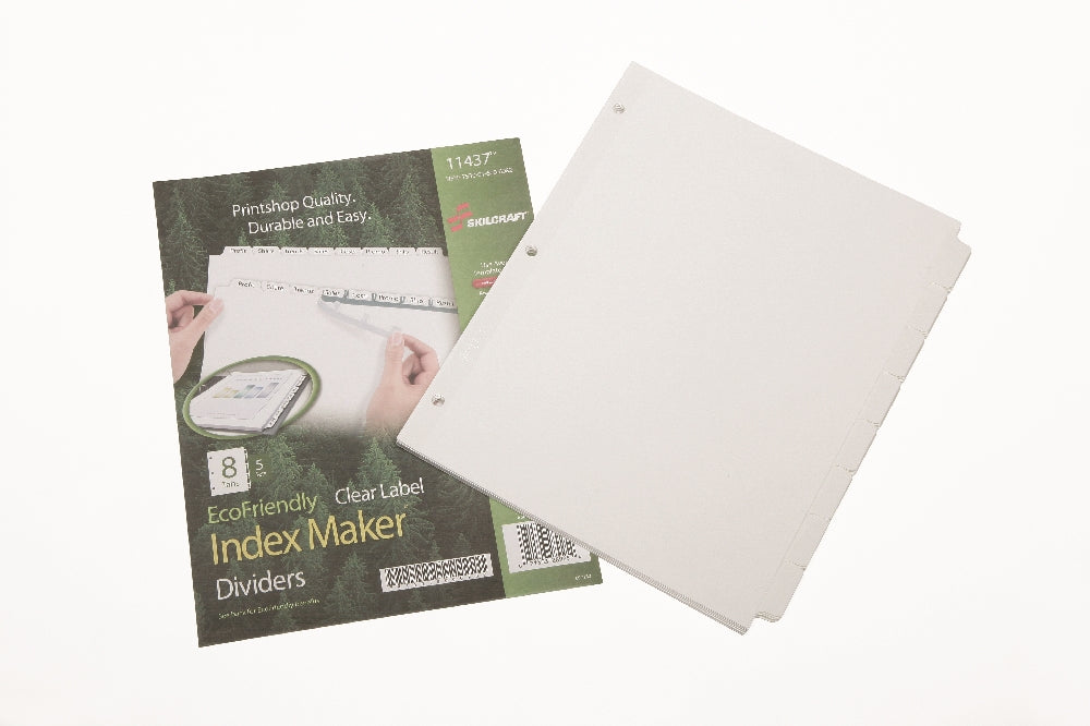 Image of Index Maker Dividers, 8 Tab, White