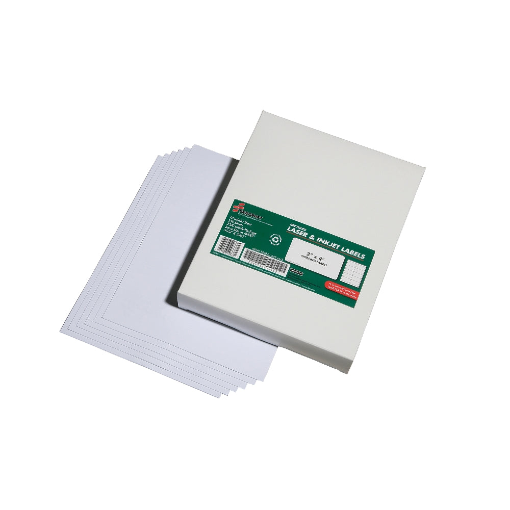 Image of Recycled Laser and Inkjet Labels, Address and Shipping, 2" x 4", 10/Sheet, 2500 Labels