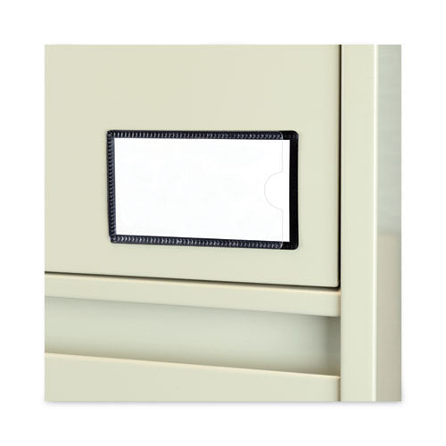 Image of C-Line® Slap-Stick Magnetic Label Holders, Side Load, 4.25 X 2.5, Black, 10/pack