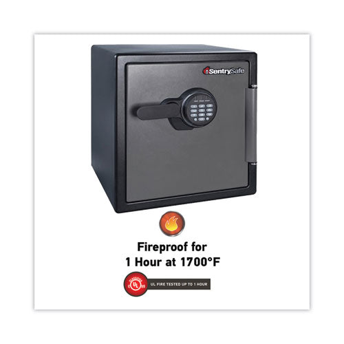 Image of Sentry® Safe Fire-Safe With Digital Keypad Access, 1.23 Cu Ft, 16.38w X 19.38d X 17.88h, Gunmetal