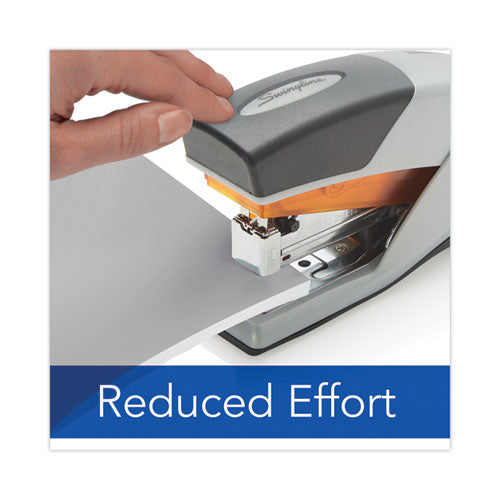 Image of Swingline® Optima 25 Reduced Effort Stapler, 25-Sheet Capacity, Gray/orange