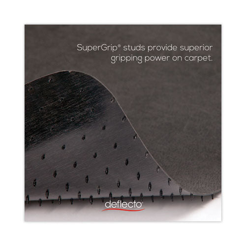 Image of deflecto® Supermat Frequent Use Chair Mat For Medium Pile Carpet, 45 X 53, Rectangular, Black