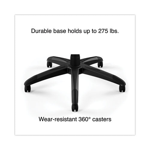 Image of Emerge Vortex Bonded Leather Gaming Chair, Supports Up to 301 lbs, 17.9" to 21.6" Seat Height, Blue/Black, Black Base