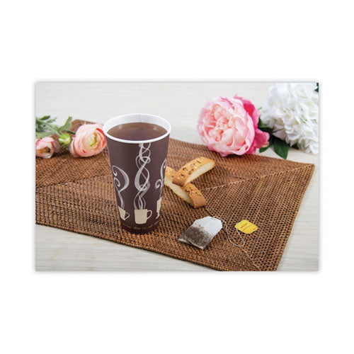 Image of SOLO® Thermoguard Insulated Paper Hot Cups, 20 oz, Steam Print Design, 600/Carton