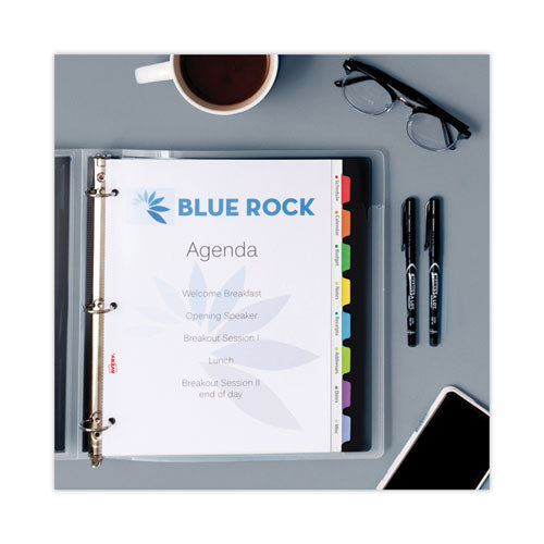 Image of Avery® Clear Easy View Plastic Dividers With Multicolored Tabs And Sheet Protector, 8-Tab, 11 X 8.5, Clear, 1 Set