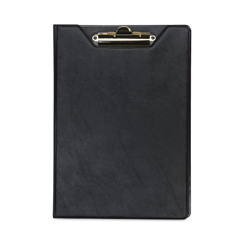 Image of Samsill® Value Padfolio, Heavyweight Sealed Vinyl, Brass Clip, Inside Front Pocket, Black