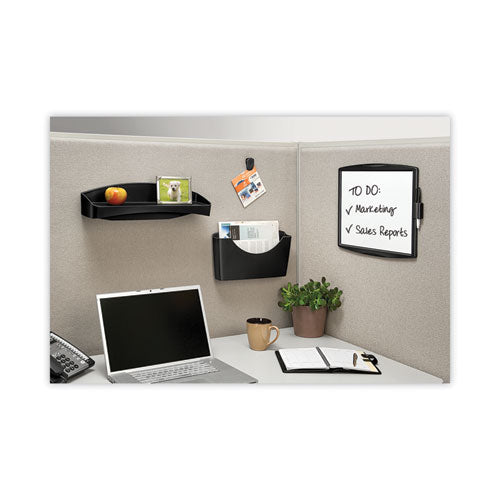 Image of Fellowes® Plastic Partition Additions File Pocket, Letter Size, 14" x 2.5" x 7.75", Dark Graphite