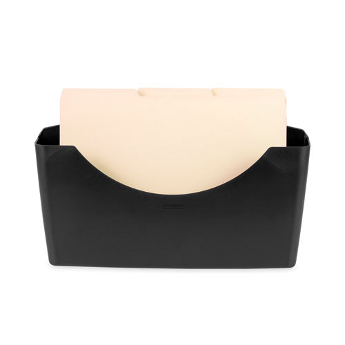 Image of Fellowes® Plastic Partition Additions File Pocket, Letter Size, 14" x 2.5" x 7.75", Dark Graphite