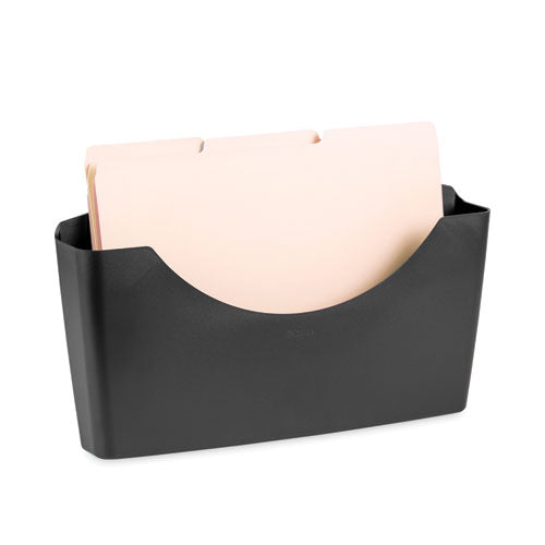 Image of Fellowes® Plastic Partition Additions File Pocket, Letter Size, 14" x 2.5" x 7.75", Dark Graphite