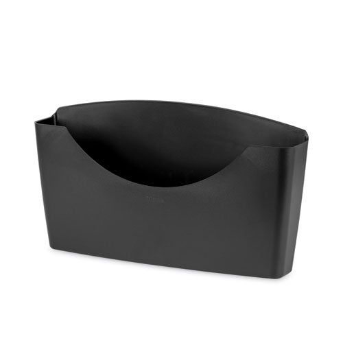 Image of Fellowes® Plastic Partition Additions File Pocket, Letter Size, 14" x 2.5" x 7.75", Dark Graphite