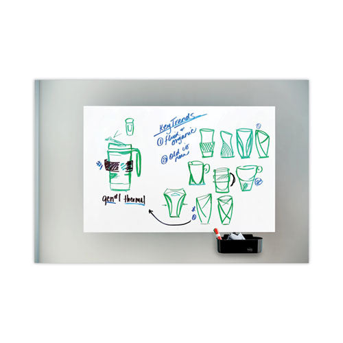 Image of Post-it® Dry Erase Accessory Tray, 8.5" x 3" x 5.25", Black