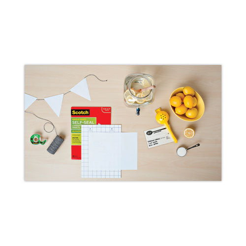 Image of Scotch Self-Sealing Laminating Sheets, 6 Mil, 9.06" X 11.63", Gloss Clear, 10/pack