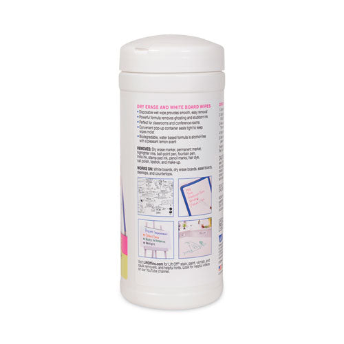 Image of Motsenbocker's Lift-Off® Dry Erase Cleaner Wipes, 7 X 12, 40/canister