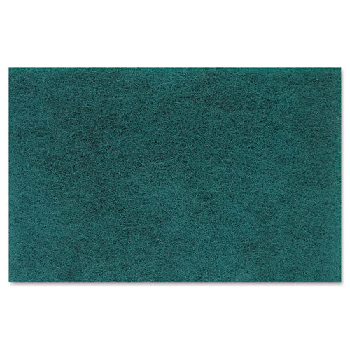 Image of Boardwalk® Medium-Duty Scouring Pad, 6 x 9, Green, 20/Carton