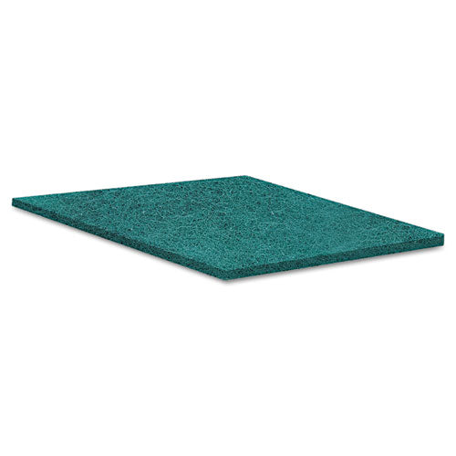 Image of Boardwalk® Medium-Duty Scouring Pad, 6 x 9, Green, 20/Carton