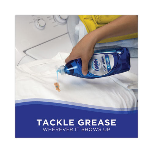 Image of Dawn® Platinum Liquid Dish Detergent, Refreshing Rain Scent, 32.7 oz Bottle, 8/Carton