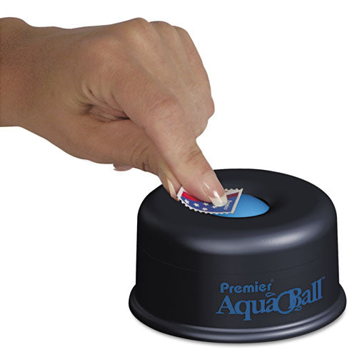 Image of Premier® AquaBall Floating Ball Envelope Moistener, 1.25" x 1.25" x 5.38", Black/Blue