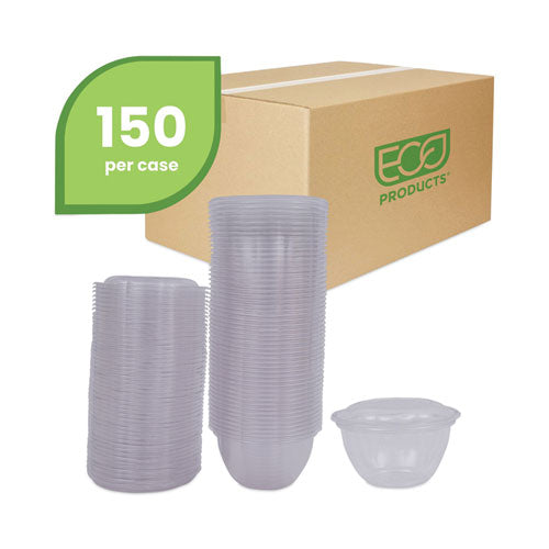 Image of Eco-Products® Renewable and Compostable Containers, 18 oz, 5.5" Diameter x 2.3" h, Clear, Plastic, 150/Carton