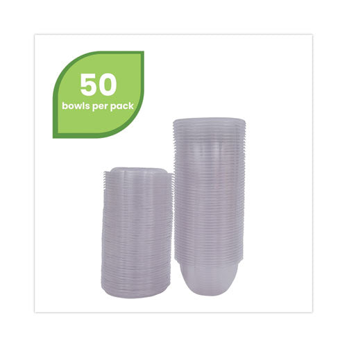 Image of Eco-Products® Renewable and Compostable Containers, 18 oz, 5.5" Diameter x 2.3" h, Clear, Plastic, 150/Carton