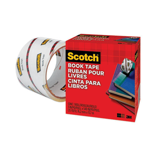 Image of Scotch® Book Tape, 3" Core, 3" X 15 Yds, Clear