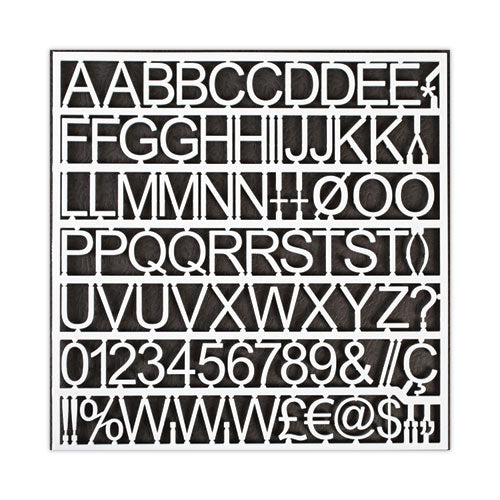 Image of MasterVision® Set of Plastic Letter Board Letters, Numbers and Symbols, 1" Tall, White Characters, 270 Pieces