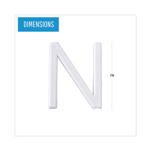 Image of MasterVision® Set of Plastic Letter Board Letters, Numbers and Symbols, 1" Tall, White Characters, 270 Pieces