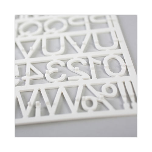 Image of MasterVision® Set of Plastic Letter Board Letters, Numbers and Symbols, 1" Tall, White Characters, 270 Pieces