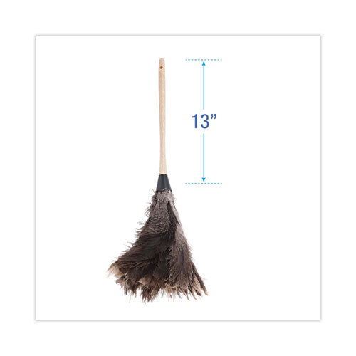 Image of Boardwalk® Professional Ostrich Feather Duster, 13" Wood Handle