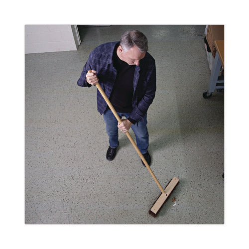 Image of Boardwalk® Heavy-Duty Threaded End Lacquered Hardwood Broom Handle, 1.13" dia x 60", Natural