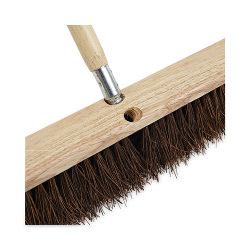 Image of Boardwalk® Metal Tip Threaded Hardwood Broom Handle, 1.13" dia x 60", Natural