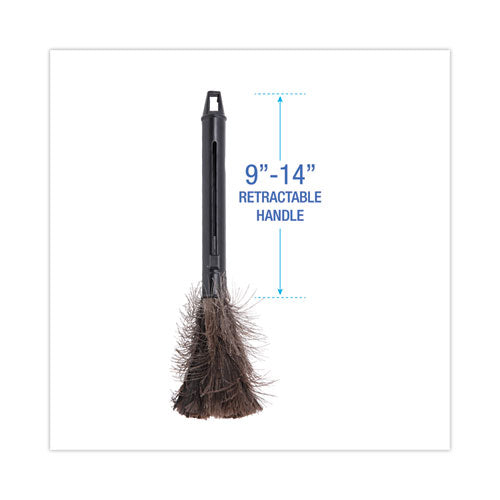 Image of Boardwalk® Ostrich Feather Duster, 9" to 14" Retractable Plastic Handle