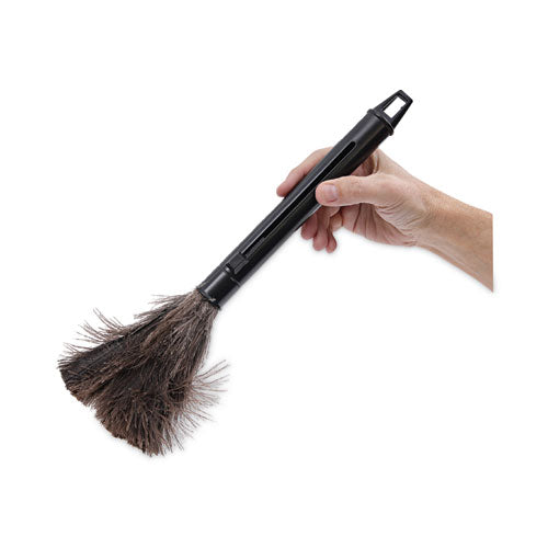 Image of Boardwalk® Ostrich Feather Duster, 9" to 14" Retractable Plastic Handle