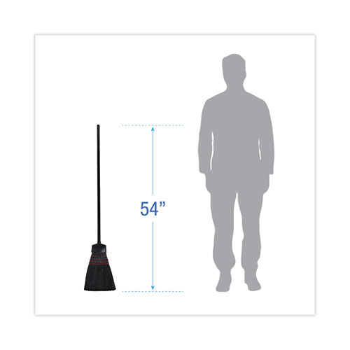 Image of Boardwalk® Maid Broom, Plastic Bristles, 54" Overall Length, Dozen