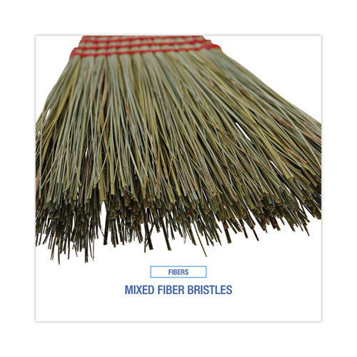 Image of Boardwalk® Mixed Fiber Maid Broom, Mixed Fiber Bristles, 55" Overall Length, Natural, 12/carton